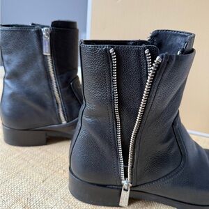 Michael Kors Andi Flat Booties Leather Black